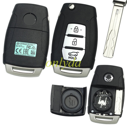ORIGINAL Key for SsangYong 3 button remote key SUV 8751036550 with 433MHZ  PN:87510-36550 Model:MT FLIP 03 blade cutted