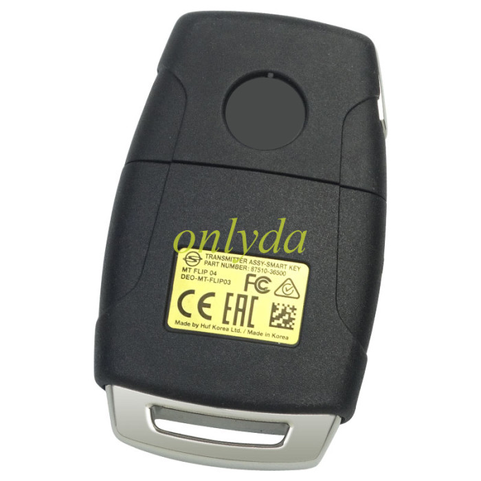 ORIGINAL Key for SsangYong 2+1 button remote key with 433MHZ  PN:87510-36500 Model:MT FLIP 04 blade cutted