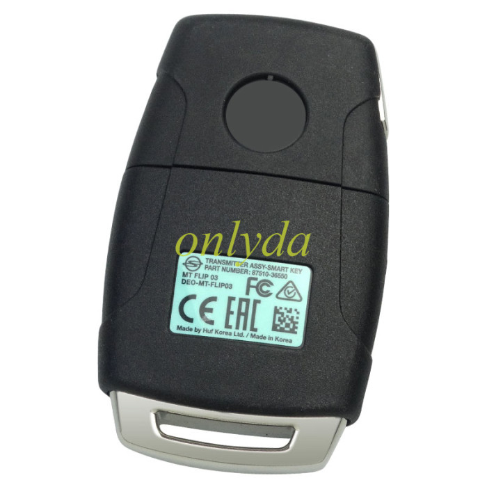 ORIGINAL Key for SsangYong 3 button remote key SUV 8751036550 with 433MHZ  PN:87510-36550 Model:MT FLIP 03 blade cutted