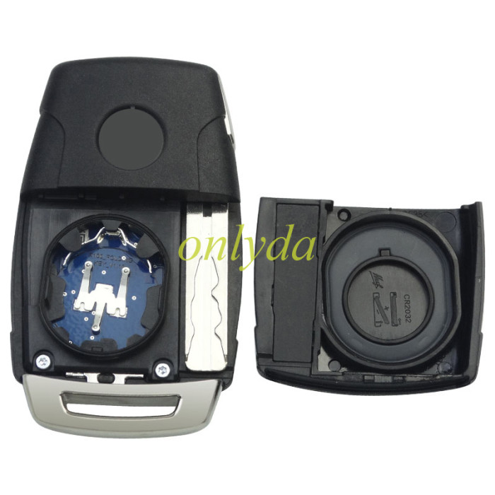ORIGINAL Key for SsangYong 2+1 button remote key with 433MHZ  CHIP ID70   PN:87510-38100 Model:MT FLIP 01 MSIP-CRM-MTE-MT-FLIP01 blade cutted 197202C4