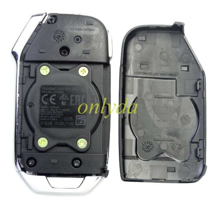 OEM Kia CEED 3 Button Flip Remote key with DST AES 8A  Transponder  TRPWS21 H chip 433mhz  95430-J7000 for kia ceed 2018+ 95430J7000 Frequency: 433Mhz blade (cutted)