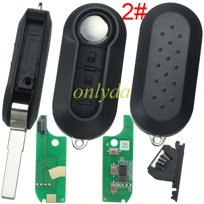 (M.Marelli BSI System) Fiat:Ducato,Bravo,500L Peugeot:Boxer  CITROEN:Jumper ALFA ROMEO:Giulietta IVECO:Daily 3 button remote key  7946-433mhz  key profile:SIP22  with 433mhz with SIP22 blade 7946 chip  FCC ID : RX2TRF198