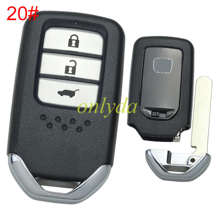 For Honda  remote key shell with blade with badge , pls choose button
