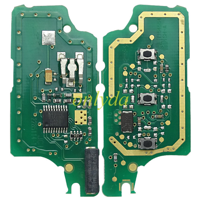 OEM PCB for Citroen CE0536  3 Button Flip  Remote Key with 46 chip PCF7941chip FSK model  with VA2 and HU83 blade, trunk and light button , please choose the key shell original PCB with aftermarket shell