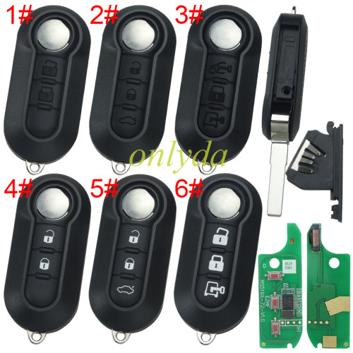 As Model:  (Delphi BSI System) 3 button remote key pcf 7946-433mhz key profile:SIP22 Fiat DOBLO – PUNTO500 (2007 - 2016) Fiat：Doblo,Fiorino,Grande Punto,500 Peugeot:Beeper,Tepee CITROEN:Nemo ALFA ROMEO:Mito Ford:KA Opel:Combo Doblo (2010 - 2016) Fiorino (2007 - 2016) Grande Punto (2006 - 2010) Punto Evo (2010 - 2012) Punto (2012 - 2016) Qubo (2008 - 2016)