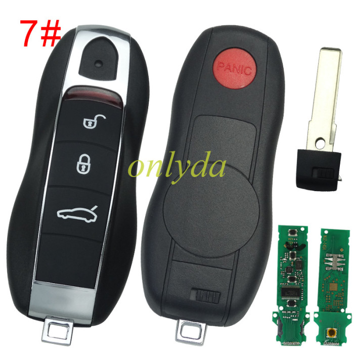 For Porsche remote key  Keyless   with 434mhz with HITAG-PRO(ID49)chip , pls choose button