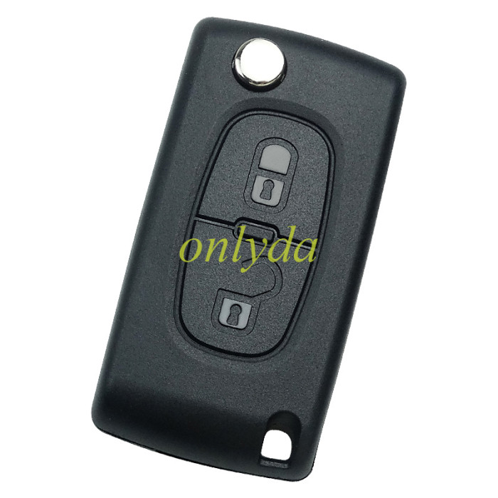 Copy OEM PCB for Peugeot CE0536  2 Button Flip  Remote Key with 46 chip PCF7961 FSK model  with VA2 and HU83 blade , please choose the key shell original PCB with aftermarket shell