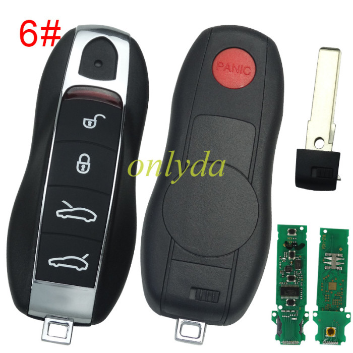 For Porsche remote key  Keyless   with 434mhz with HITAG-PRO(ID49)chip , pls choose button