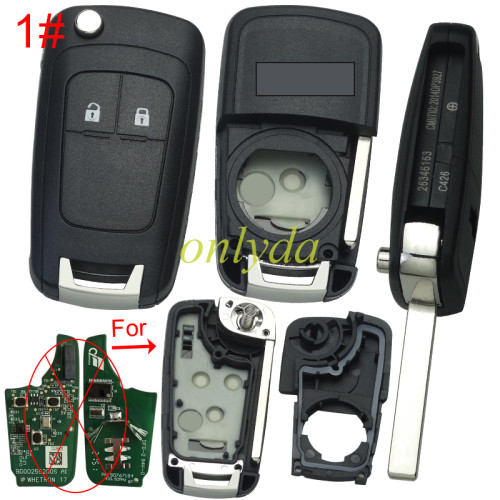 For Chevrolet  remote key shell replacement   with cross badge place,   pls choose the button and blade