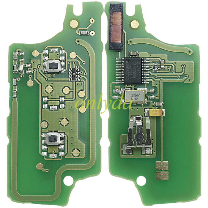 For Citroen CE0536 2 Button Flip  Remote Key with 46 chip PCF7961 chip ASK model  with VA2 / HU83 blade , please choose the key shell