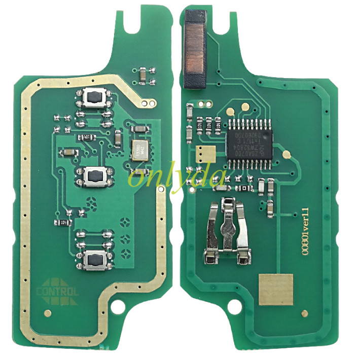 For Citroen CE0536 3 Button Flip  Remote Key with 46 chip PCF7961chip ASK model  with VA2 and HU83 blade, trunk and light button , please choose the key shell