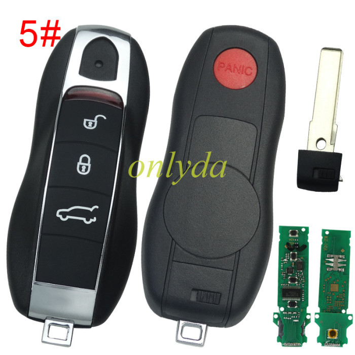 For Porsche remote key  Keyless   with 434mhz with HITAG-PRO(ID49)chip , pls choose button