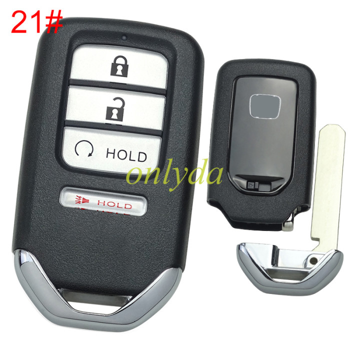 For Honda  remote key shell with blade with badge , pls choose button
