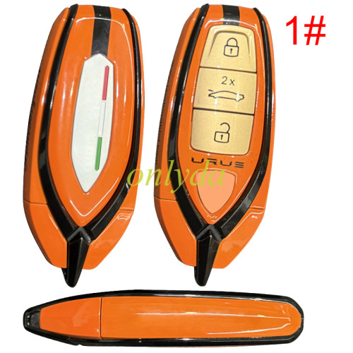 Aftermarket for Lamborghini  3 button remote key blank with Badge， pls choose color