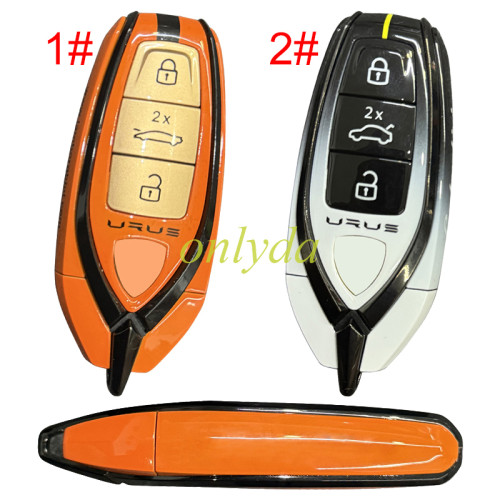 Aftermarket for Lamborghini  3 button remote key blank with Badge， pls choose color