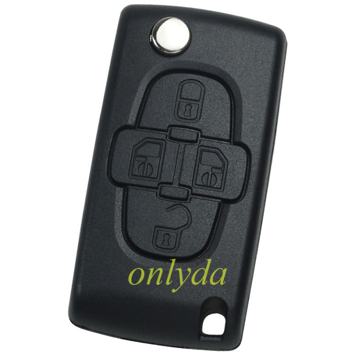 For Citroen 4B Flip Remote Key  433mhz (battery on PCB) FSK model  with 46 chip, pls choose the blade
