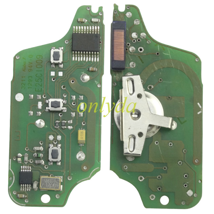 original Citroen 3 Button Flip  Remote Key with 46 chip PCF7941chip ASK model  with VA2 and HU83 blade, trunk and light button , please choose the key shell