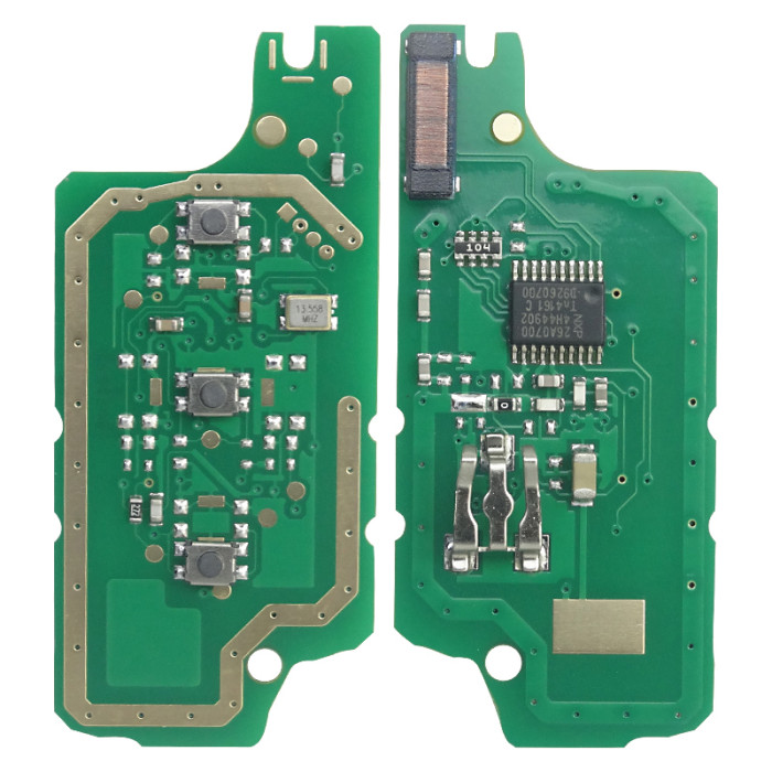 For Citroen CE0536 3 Button Flip  Remote Key with 46 chip PCF7961chip FSK model  with VA2 and HU83 blade, trunk / light button