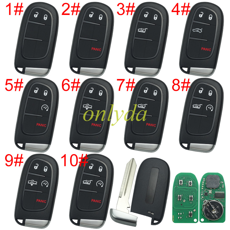 For Chrysler Keyless remote key with 434mhz with PCF7945A/ HITAG2 / 46 ...
