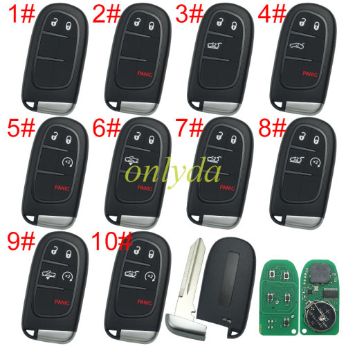 For Chrysler  Keyless  remote key with 434mhz with PCF7945A/ HITAG2 / 46 chip  use for 2014-2018  DODGE RAM 433mhz ASK   FCC ID: GQ4-54T                                                         OE:68141580AE/AC/AF/AG/AB , pls choose button