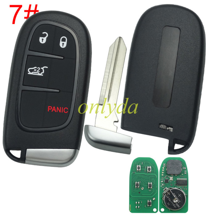 For Chrysler  Keyless  remote key with 434mhz with PCF7945A/ HITAG2 / 46 chip  use for 2014-2018  DODGE RAM 433mhz ASK   FCC ID: GQ4-54T                                                         OE:68141580AE/AC/AF/AG/AB , pls choose button