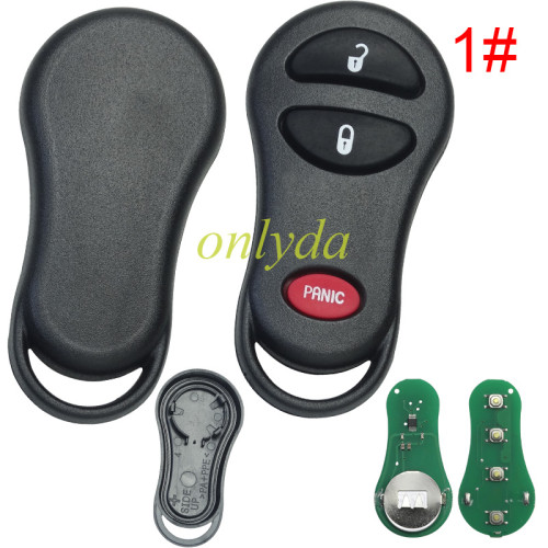Chrysler remote Control  with 315mhz/434mhz The FCCID-- GQ43VT17T pls choose button and frequency