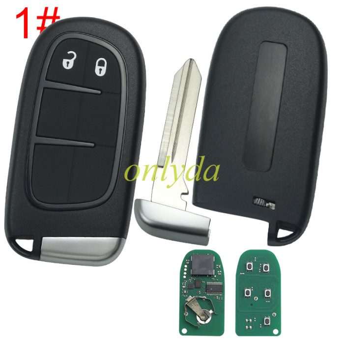For Chrysler  Keyless  remote key with 434mhz with PCF7945M (HITAG AES) chip use for 2014-2018 JEEP Cherokee  434mhz ASK PCF7953M FCC ID: GQ4-54T                                                         OE:68141580AE/AC/AF/AG/AB ， pls choose button