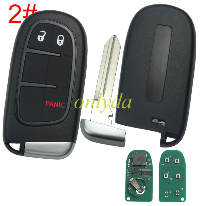 For Chrysler  Keyless  remote key with 434mhz with PCF7945M (HITAG AES) chip use for 2014-2018 JEEP Cherokee  434mhz ASK PCF7953M FCC ID: GQ4-54T  OE:68141580AE/AC/AF/AG/AB ， pls choose button