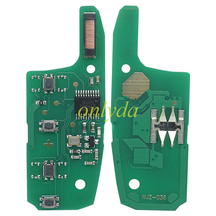 For Opel 3 button flip remote key  with 434mhz with  PCF7937E & PCF7941E HITAG2 46chip  use for Opel/VAUXALL Astra K 2015-2017, pls choose button