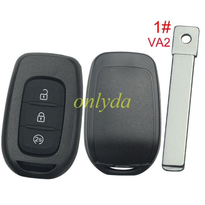 For Renault  3 button remote key blank without badge , pls choose blade
