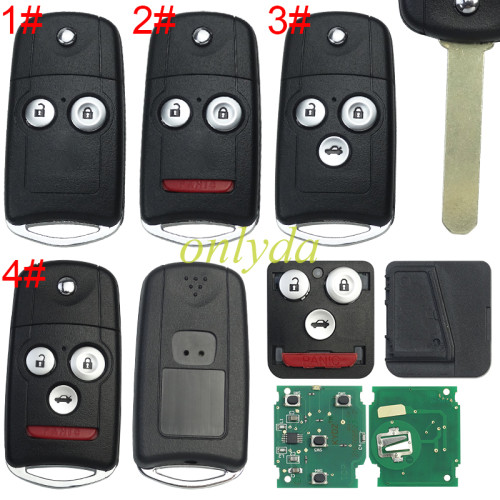 For Honda Civic 4 button remote  with 313.8MHZ/434MHZ, pls choose frequency and button