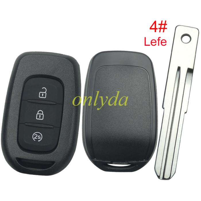 For Renault  3 button remote key blank without badge , pls choose blade