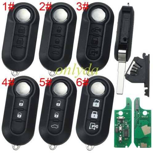 As Model:  (Delphi BSI System) 3 button remote key, pcf7946-434mhz  key profile:SIP22 used on  Fiat：Doblo,Fiorino,Grande Punto,500 Peugeot:Beeper,Tepee CITROEN:Nemo ALFA ROMEO:Mito Ford:KA Opel:Combo Fiat DOBLO – PUNTO     500 (2007 - 2016) Doblo (2010 - 2016) Fiorino (2007 - 2016) Grande Punto (2006 - 2010) Punto Evo (2010 - 2012) Punto (2012 - 2016) Qubo (2008 - 2016)