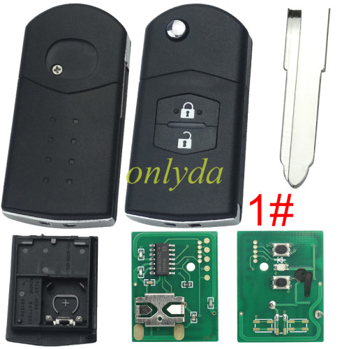 For Mazda 5 series 2/3 button remote key with 434mhz, pls choose button