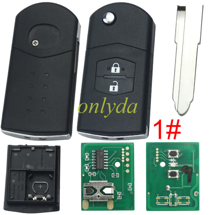 For Mazda 5 series 2/3 button remote key with 434mhz, pls choose button