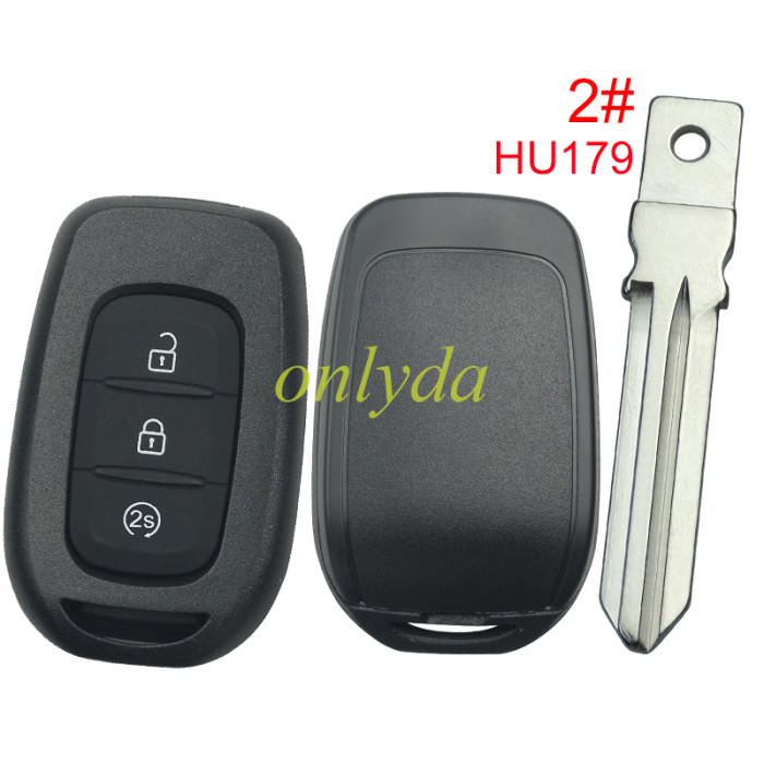 For Renault  3 button remote key blank without badge , pls choose blade