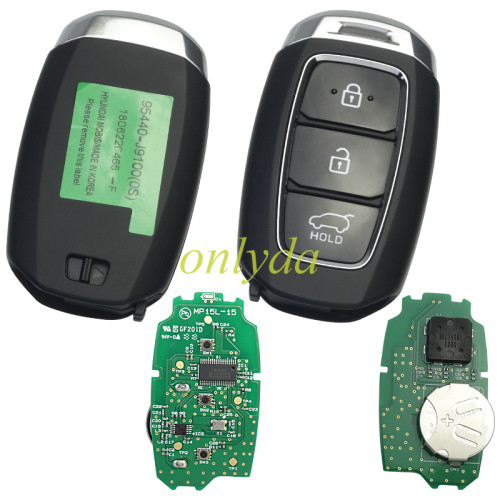 original new Hyundai Kona  2018-2020 Genuine new 3 button  Keyless remote key with 434mhz  with HITAG 3 47 chip 95440-J9100