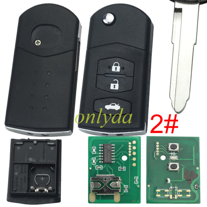 For Mazda 2 button / 3 Button remote key (315 MHZ/434MHZ), pls choose button and frequency