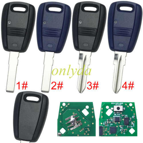For Fiat 1 button  remote key 434mhz , without ignition chip, for Fir 114, program by  Zedfull ,pls choose model type