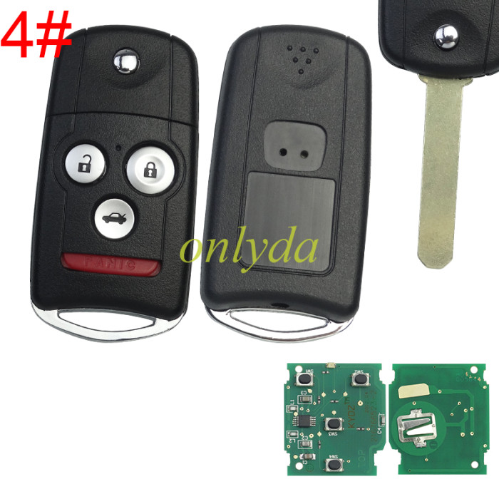 For Honda Civic 4 button remote  with 313.8MHZ/434MHZ, pls choose frequency and button