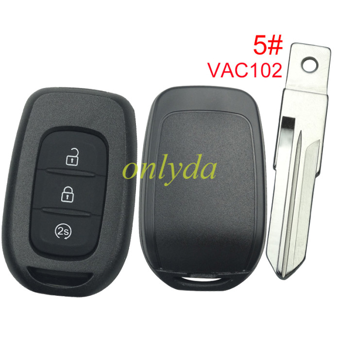 For Renault  3 button remote key blank without badge , pls choose blade