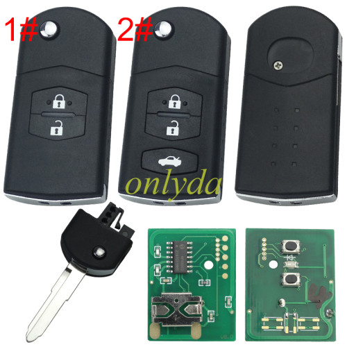 For Mazda 3 series, 2 /3 button remote with 315MHZ/434MHZ,pls choose button and frequency