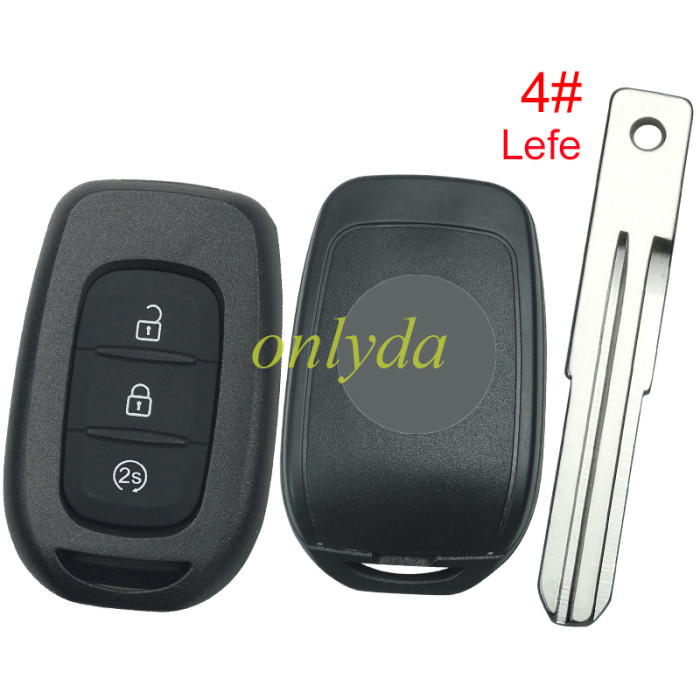 For Renault  3 button remote key blank with badge , pls choose blade