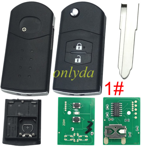 For Mazda 6 series 2/3 button remote key with 315mhz/434mhz,,pls choose frequency and button