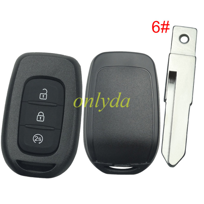 For Renault  3 button remote key blank without badge , pls choose blade