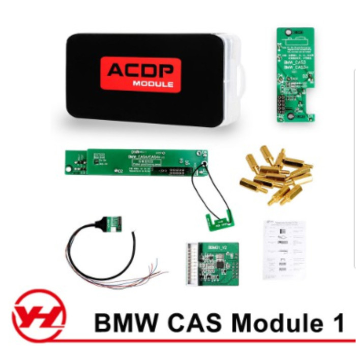 Yunhua Mini ACDP Module 1-CAS Module Support adding key/all-key-lost/ Mileage reset for BMW CAS1/CAS2/CAS3/CAS4 via OBD or in circuit programming (ICP) mode.