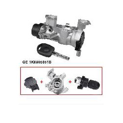 VW CADDY MK3 Golf MK5 ignition start switch steering lock  with badge  1KO905851B with original ID48 chip use forTiguan Passat Sagitar Golf Skoda Octavia