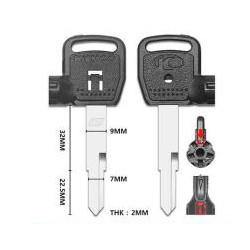 For KYMCO motorcycle key  shell with left cut blade with badge