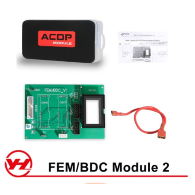 Yanhua Mini ACDP Module 2-FEM/BDC Module Support adding key/all-key-lost/ Mileage reset for BMW FEM/BDC via in circuit programming (ICP) mode.