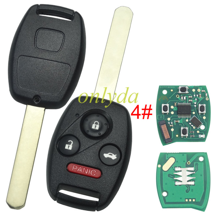 For Honda City  button remote with 313.8mhz/434mhz   with PCF7961 chip, pls choose button and frequency